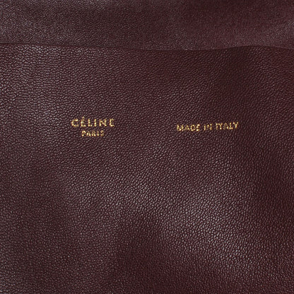 Celine Leather Cabas Horizontal Tote Burgundy 5 of 7