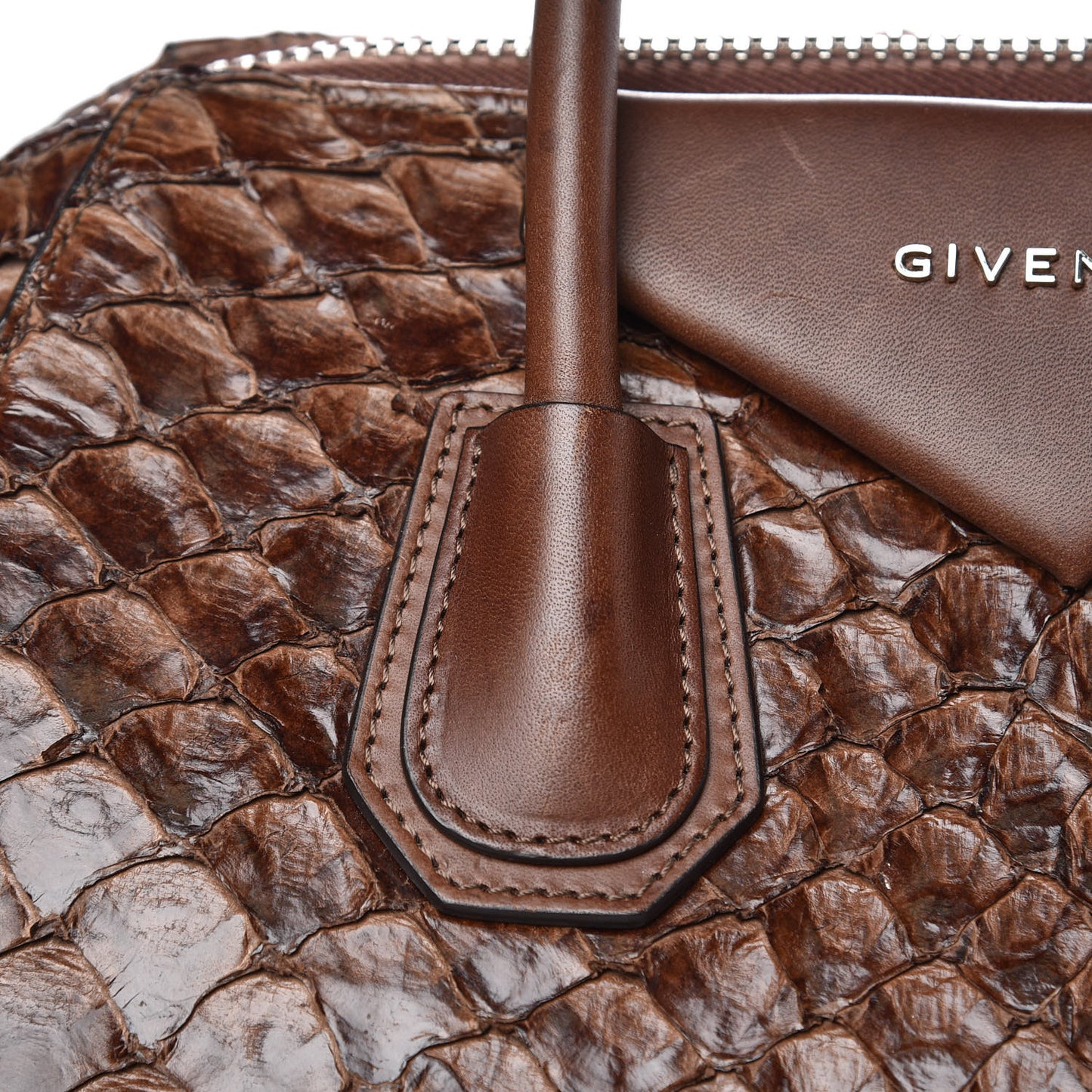 Calfskin Pirarucu Large Antigona Brown