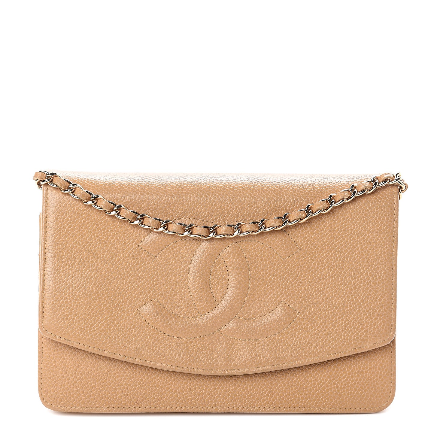 Caviar Timeless CC Wallet on Chain WOC Beige