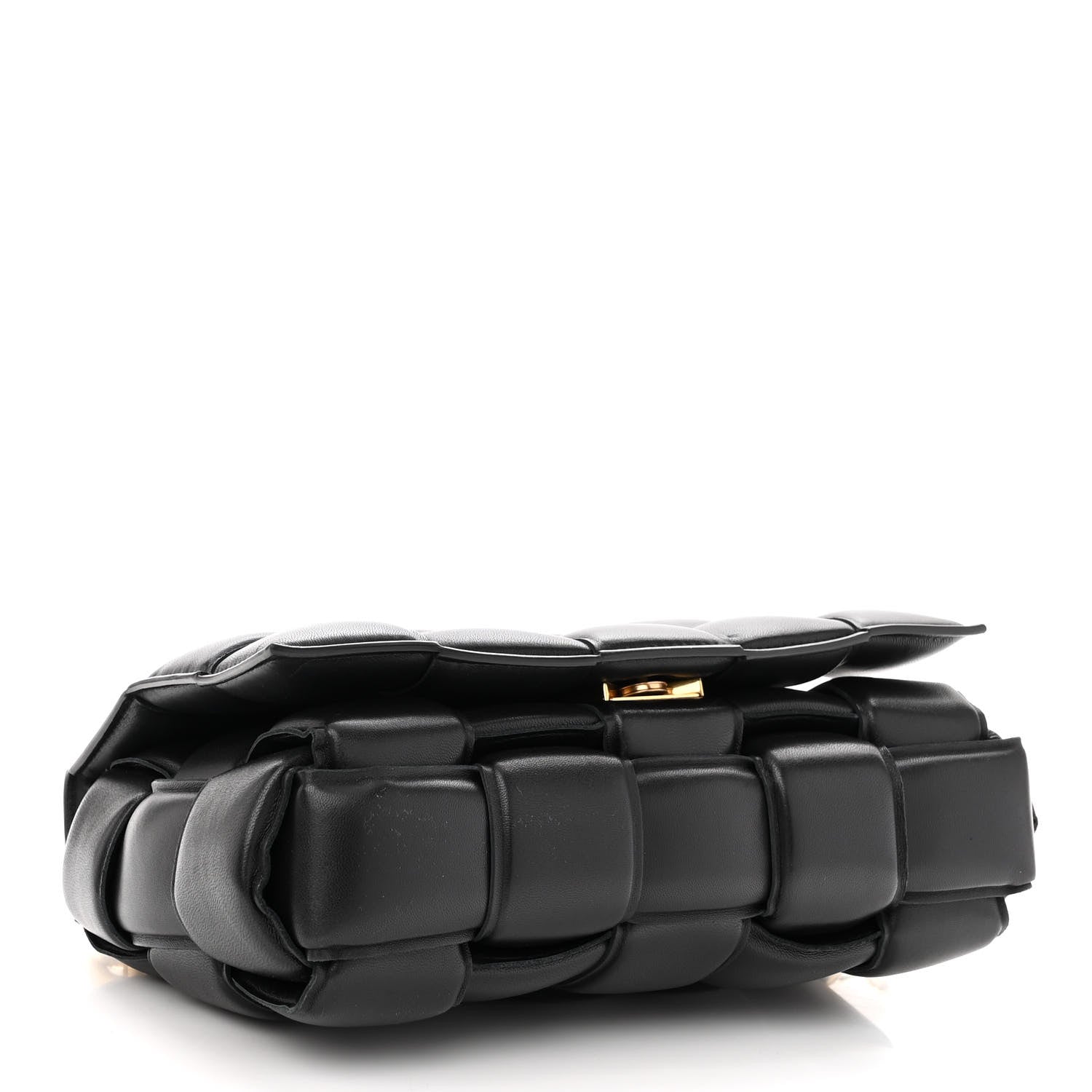 Bottega Veneta Lambskin Maxi Intreccio Padded Chain Cassette Crossbody Bag Black 4 of 9
