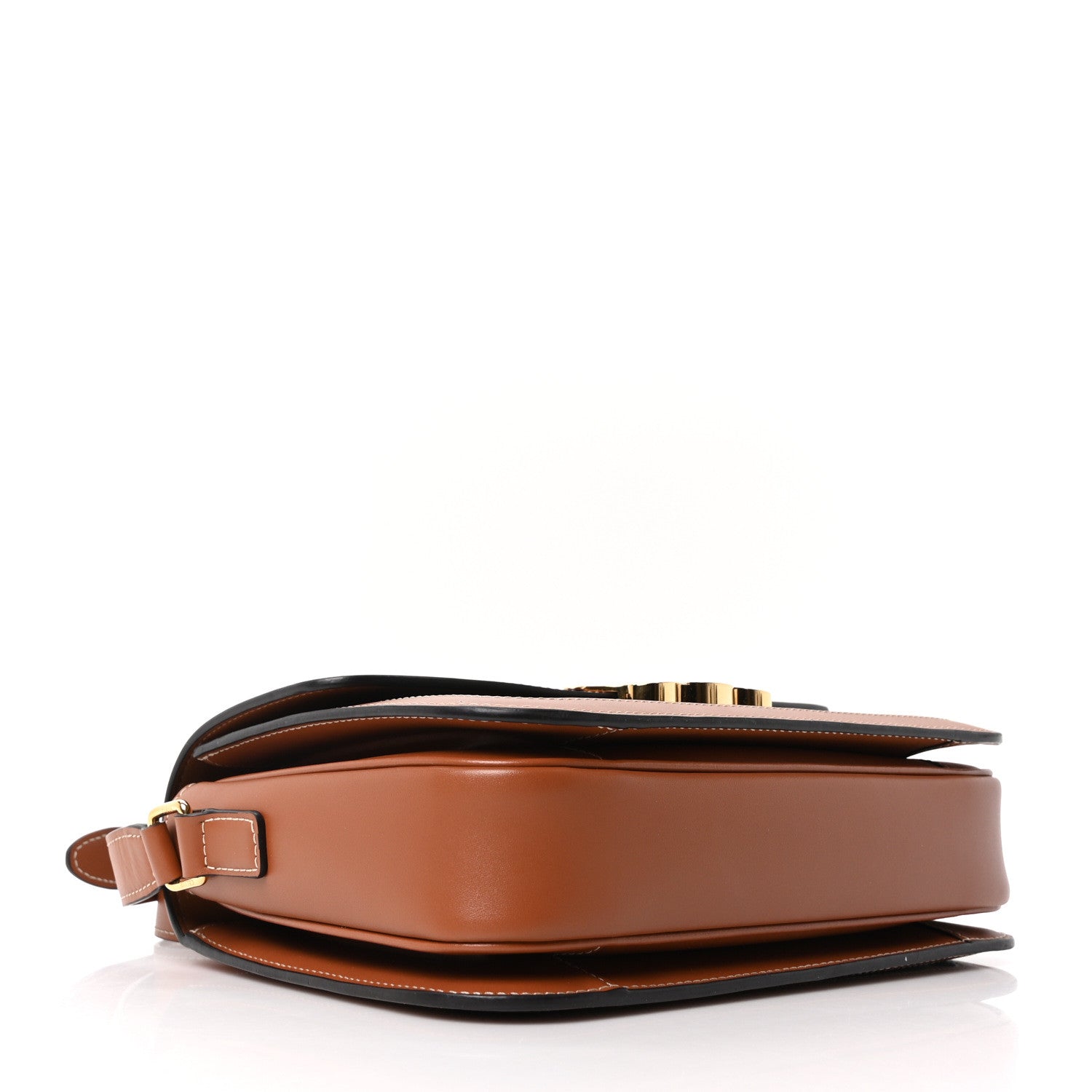 Celine Triomphe Canvas Calfskin Medium Triomphe Bag Tan 4 of 10