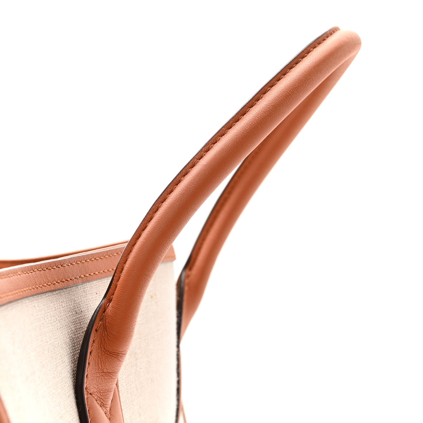 Calfskin Linen Large Munchen Tote Cognac