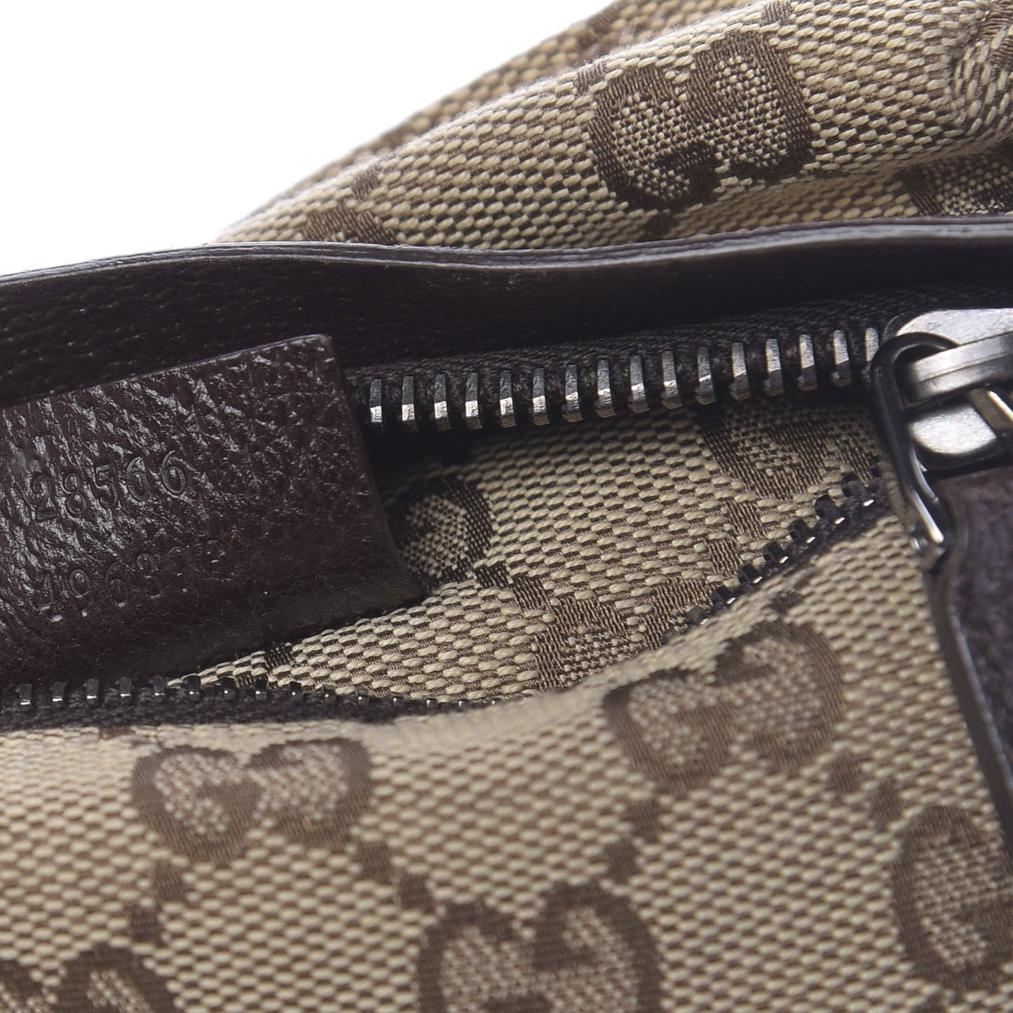 GG Monogram Double Pocket Belt Bag Dark Brown