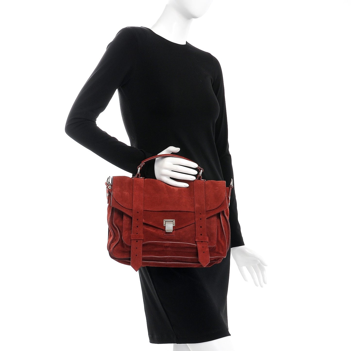 Suede Medium PS1 Satchel Midnight Plum