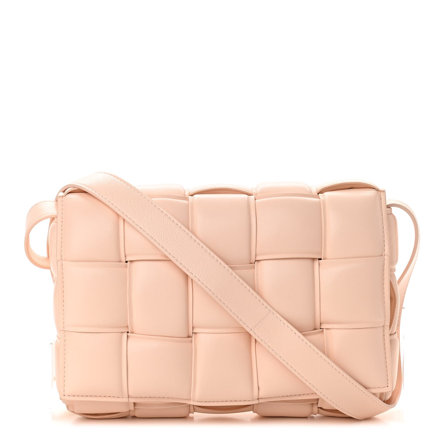 Bottega Veneta Nappa Maxi Intreccio Padded Cassette Crossbody Bag Melon Washed 1 of 8