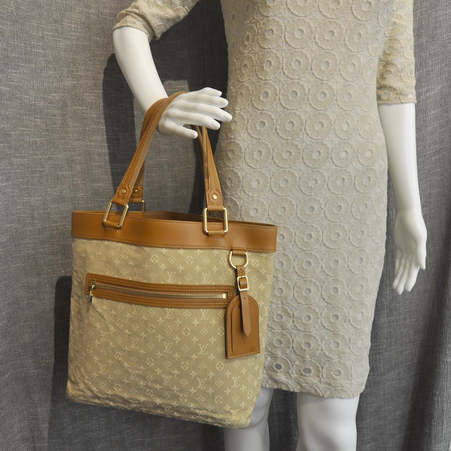 Louis Vuitton Mini Monogram Lucille GM Beige 3 of 8