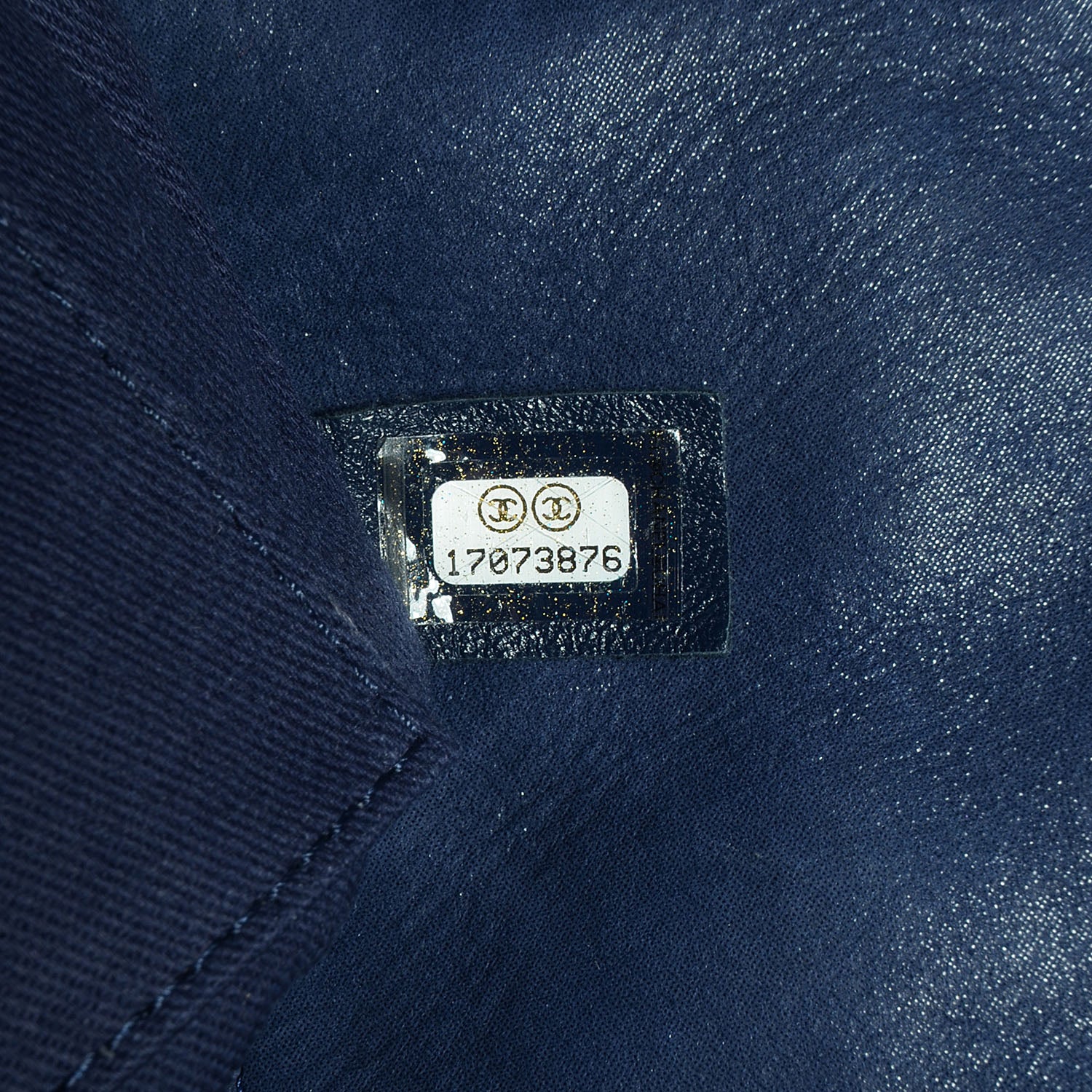Chanel Iridescent Calfskin New Bubble Large Flap Navy 8 of 9