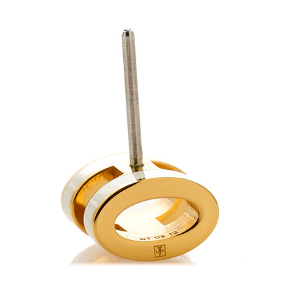 Hermes Gold Lacquered Mini Pop H Earrings White 4 of 5