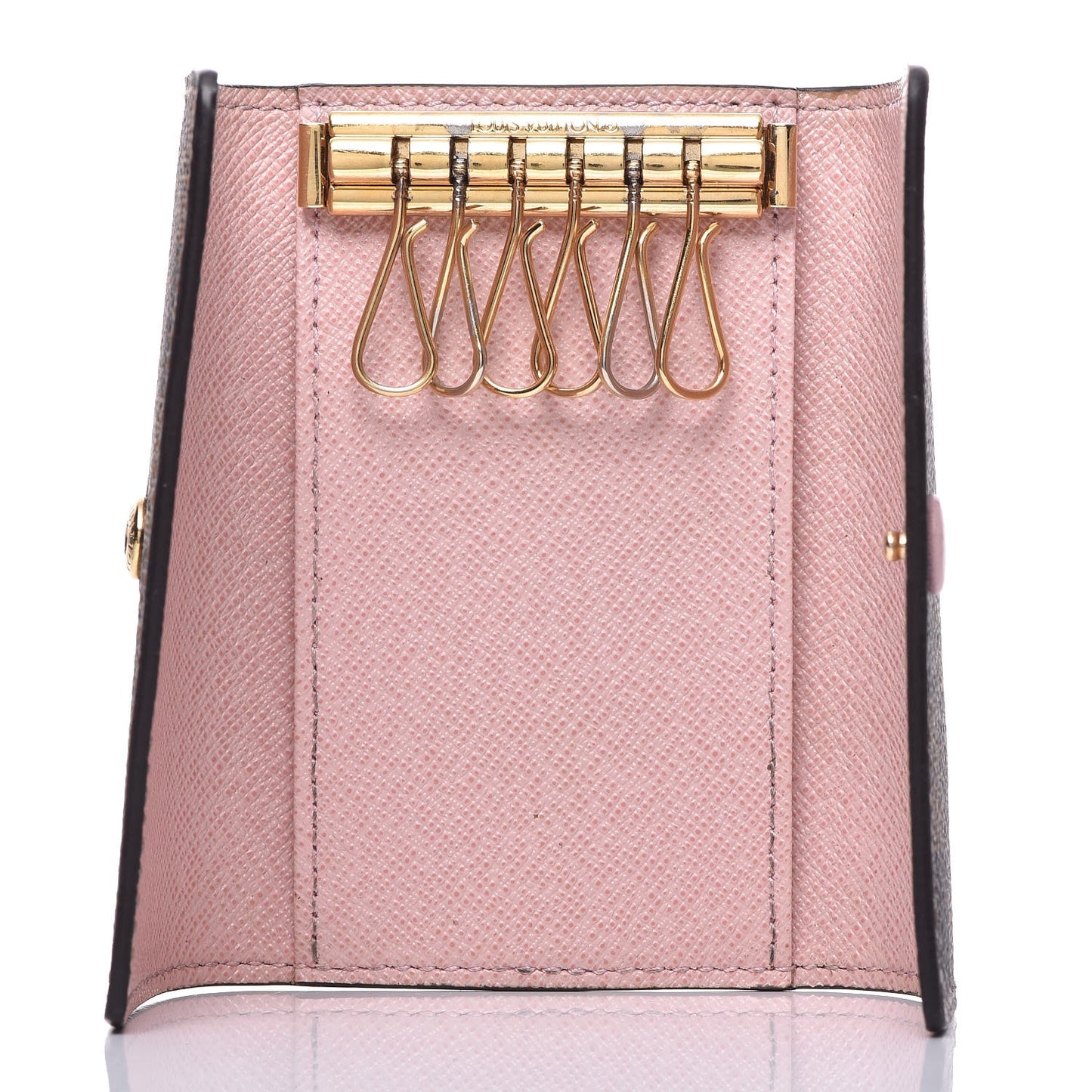 Damier Ebene Multicles 6 Key Holder Rose Ballerine