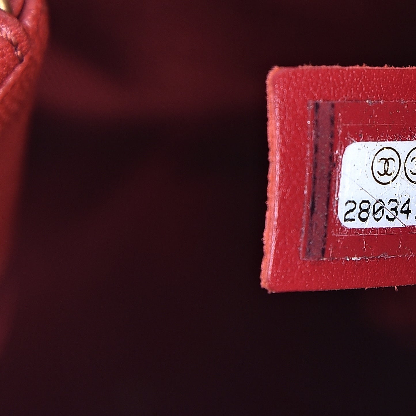 Calfskin Stitched Small Egyptian Amulet Drawstring Bag Red