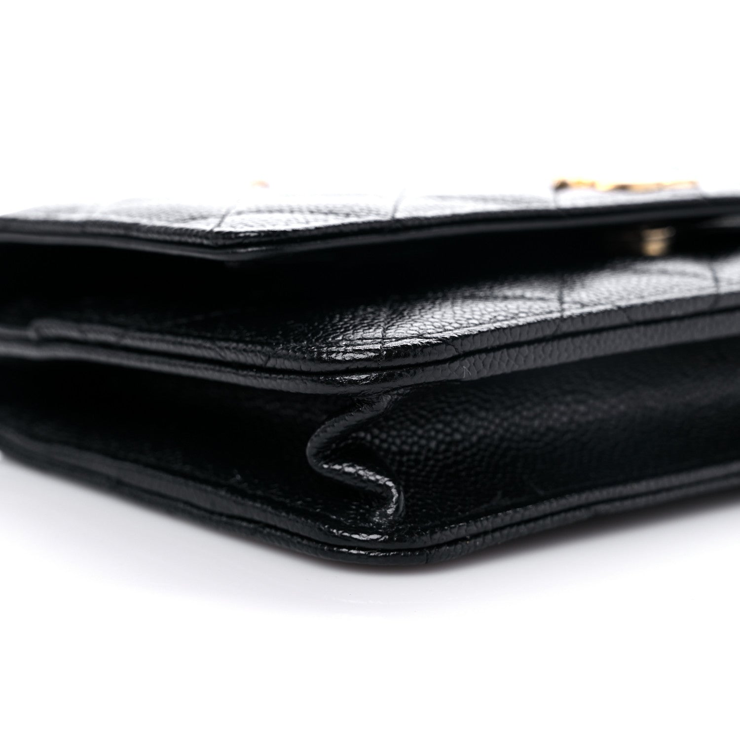 Chanel Shiny Caviar Quilted Pick Me Up Wallet On Chain WOC Black 9 of 11