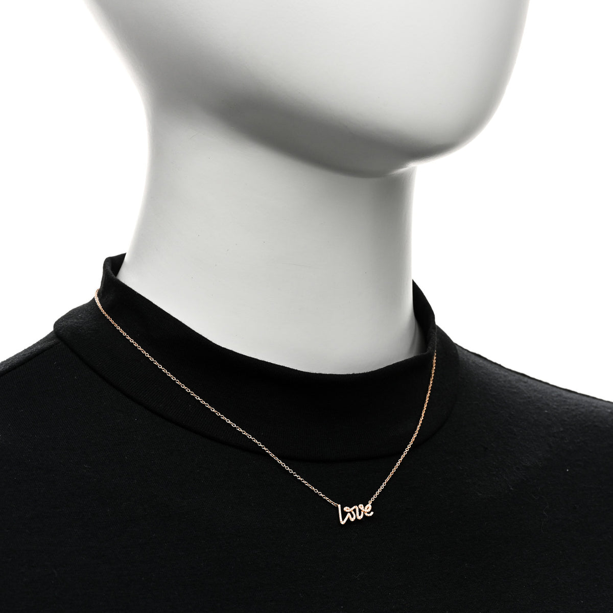18K Rose Gold Diamond Mini Paloma's Graffiti Love Pendant Necklace