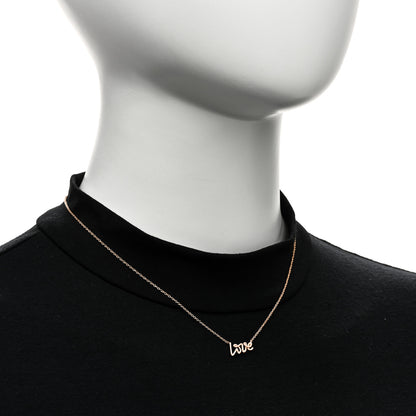 Tiffany 18K Rose Gold Diamond Mini Paloma's Graffiti Love Pendant Necklace 2 of 6