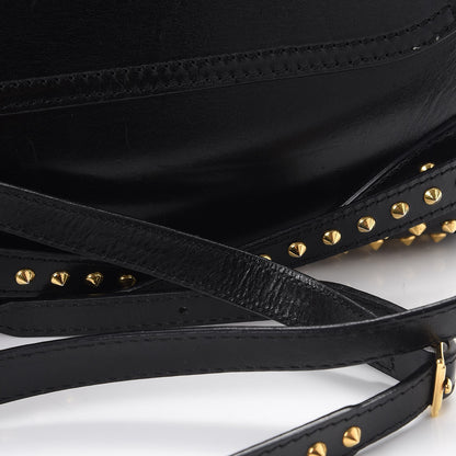 Burberry Polished Bridle Calfskin Studded Small Abbott Crossbody Bag Black 12 of 13