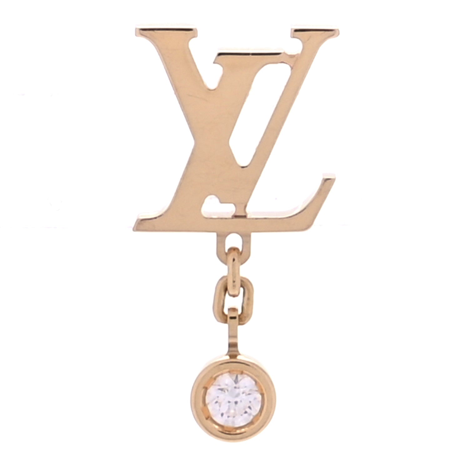 Louis Vuitton 18K Pink Gold Diamond Idylle Blossom LV Stud Single Earring 1 of 5