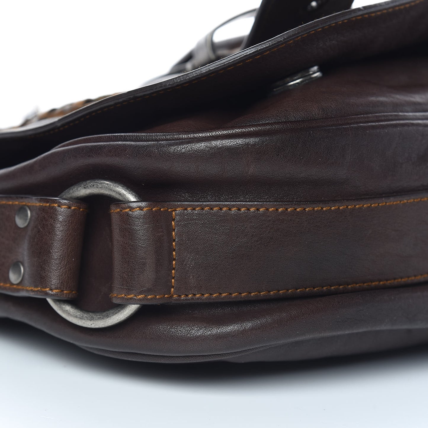 Calfskin Gaucho Double Saddle Bag Brown