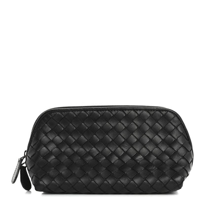 Bottega Veneta Nappa Intrecciato Small Cosmetic Pouch Black 1 of 7