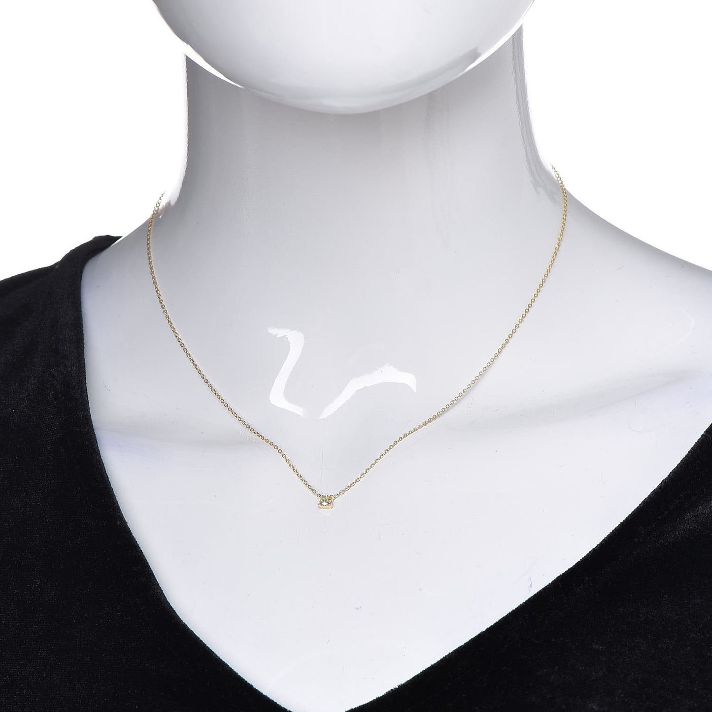 18K Yellow Gold Yellow Diamond .18ct Solitaire Pendant Necklace