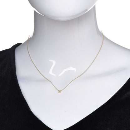 Tiffany 18K Yellow Gold Yellow Diamond .18ct Solitaire Pendant Necklace 2 of 7