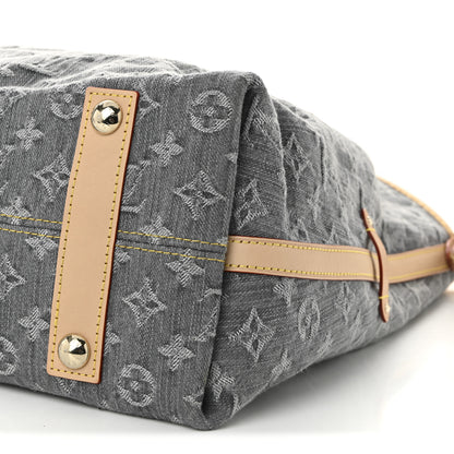 Louis Vuitton Monogram Denim CarryAll MM Washed Grey 10 of 10