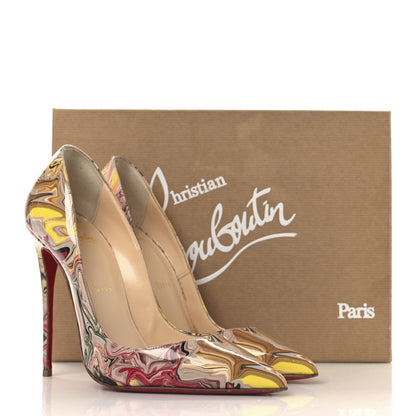 Christian Louboutin Patent Marble Swirl So Kate 120 Pumps 37.5 Multicolor 9 of 9