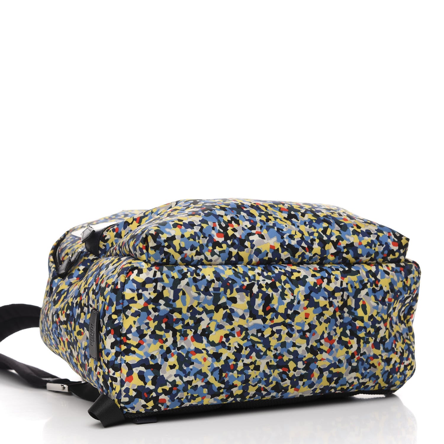Fendi Nylon Vitello Elite Flamingo Granite Lightning Monster Eyes Backpack Multicolor Lavagna 3 of 9