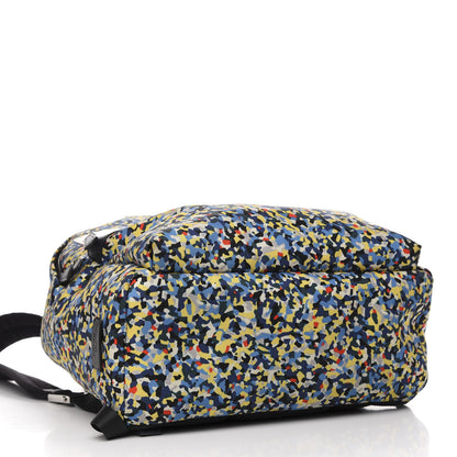 Fendi Nylon Vitello Elite Flamingo Granite Lightning Monster Eyes Backpack Multicolor Lavagna 3 of 9
