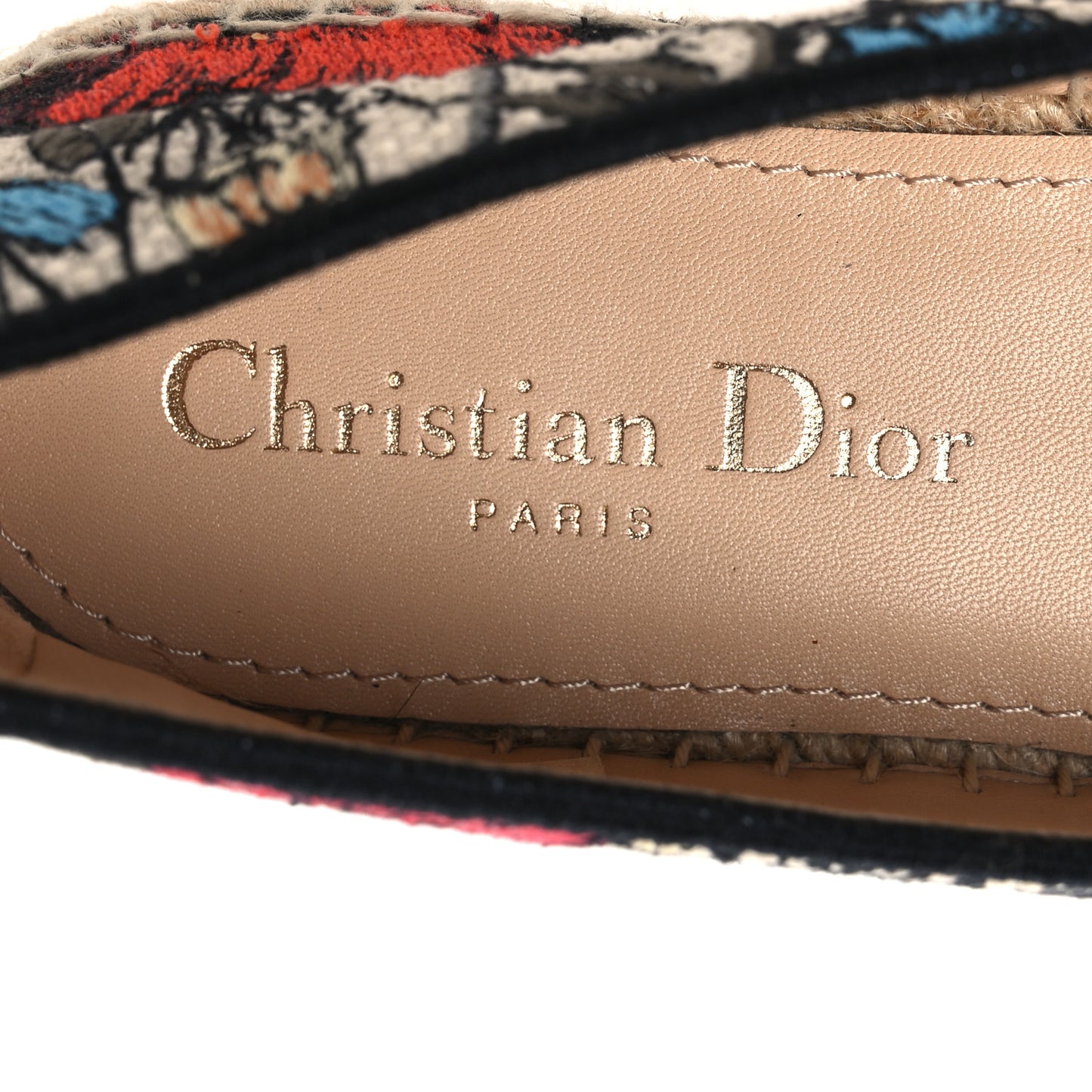 Canvas Mille Fleurs Embroidered Granville Espadrille 36.5 Multicolor
