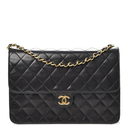 Chanel Lambskin Quilted Medium Single Flap Black 1 of 11