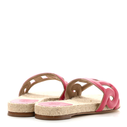 Hermes Nappa Famosa Espadrille Sandals 36 Rosa Framboise 4 of 8