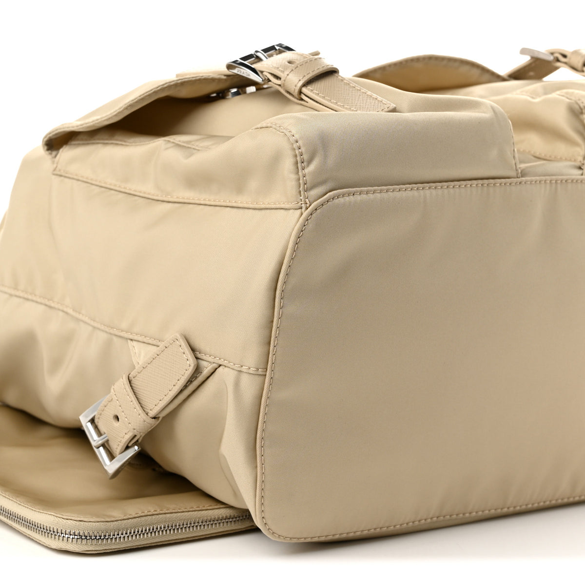 Prada Nylon Vela Saffiano Medium Backpack Deserto 10 of 11