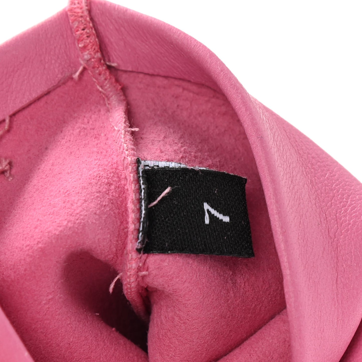 Lambskin Fingerless CC Long Gloves 7 Pink