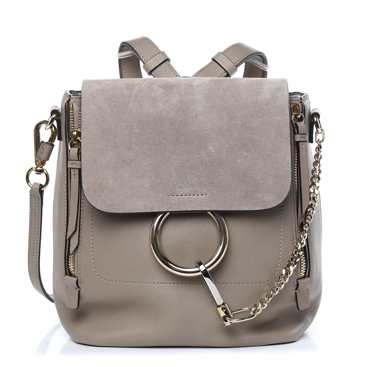 Chloe Suede Calfskin Medium Faye Backpack Motty Grey 1 of 11