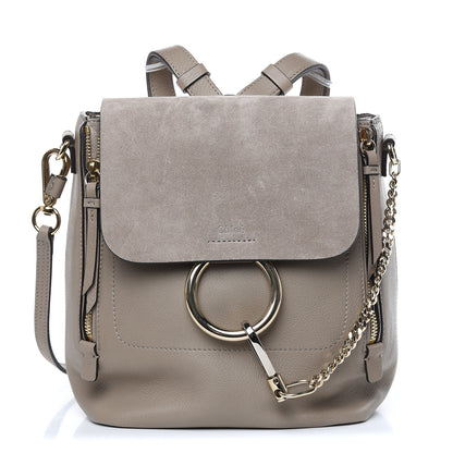 Chloe Suede Calfskin Medium Faye Backpack Motty Grey 1 of 11
