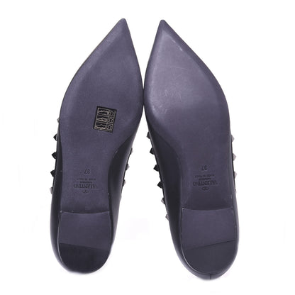 Valentino Garavani Nappa Rockstud Ballerina Flats 37 Black 8 of 13