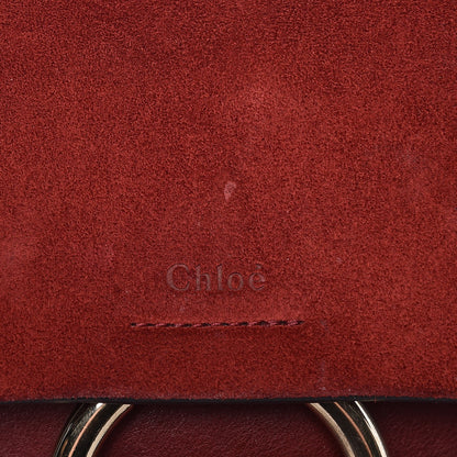 Chloe Suede Calfskin Small Faye Backpack Sienna Red 9 of 14