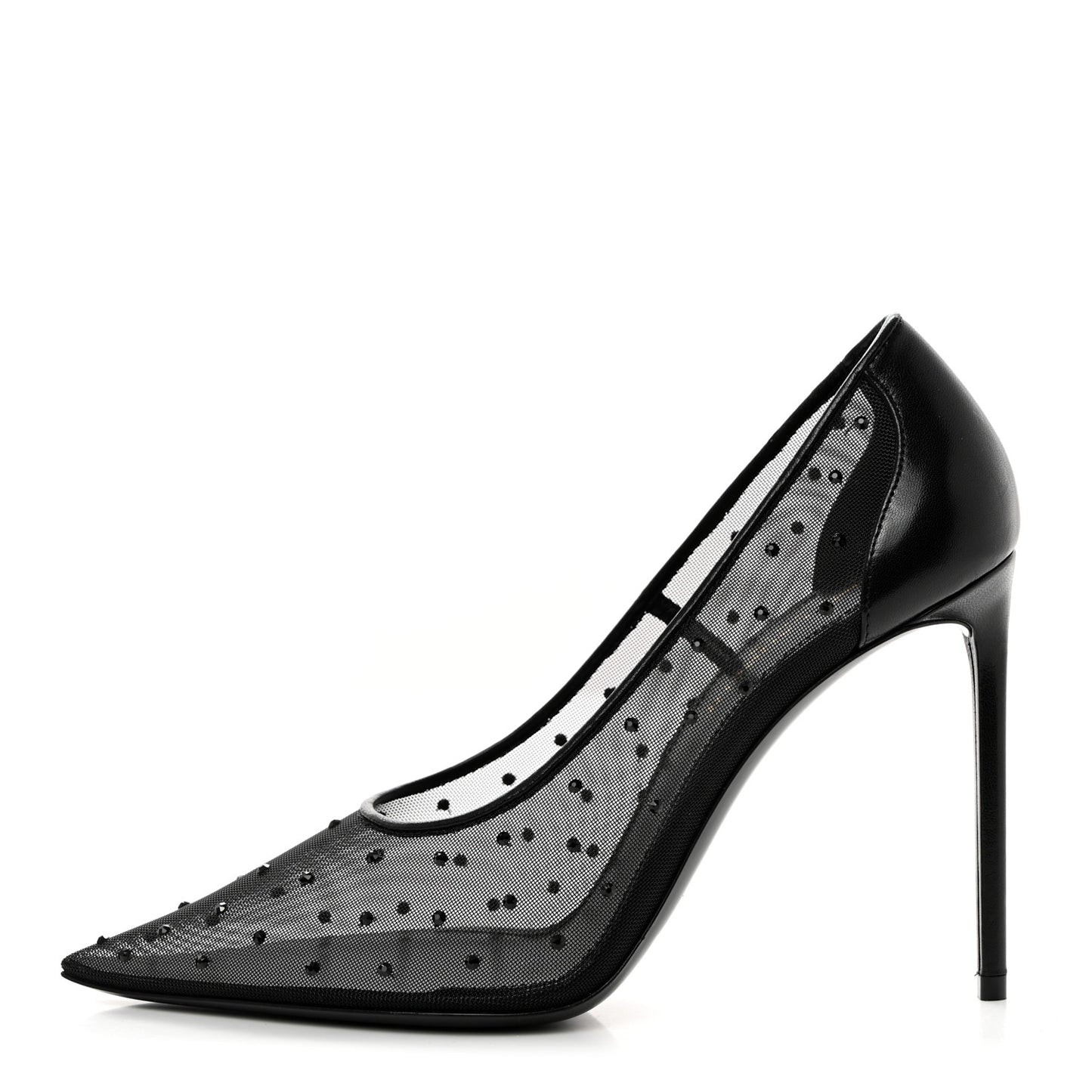 Rhinestone Mesh 105 Anja Pumps 36.5 Black