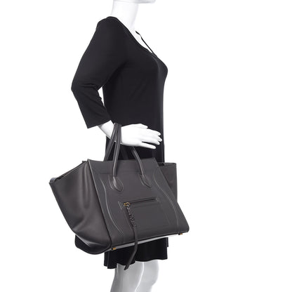 Celine Smooth Calfskin Medium Phantom Luggage Grey 2 of 10