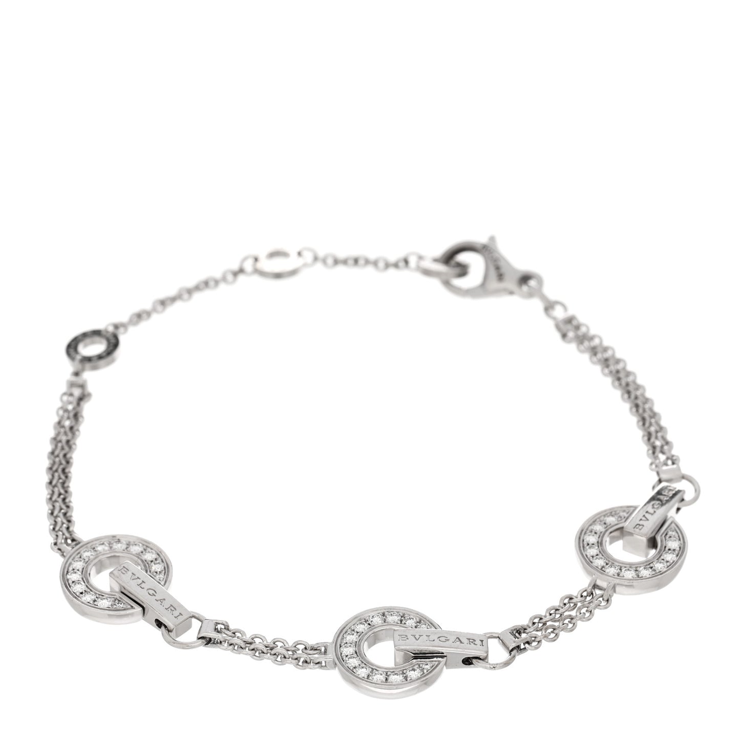 18K White Gold Diamond BVLGARI BVLGARI Openwork Bracelet ML