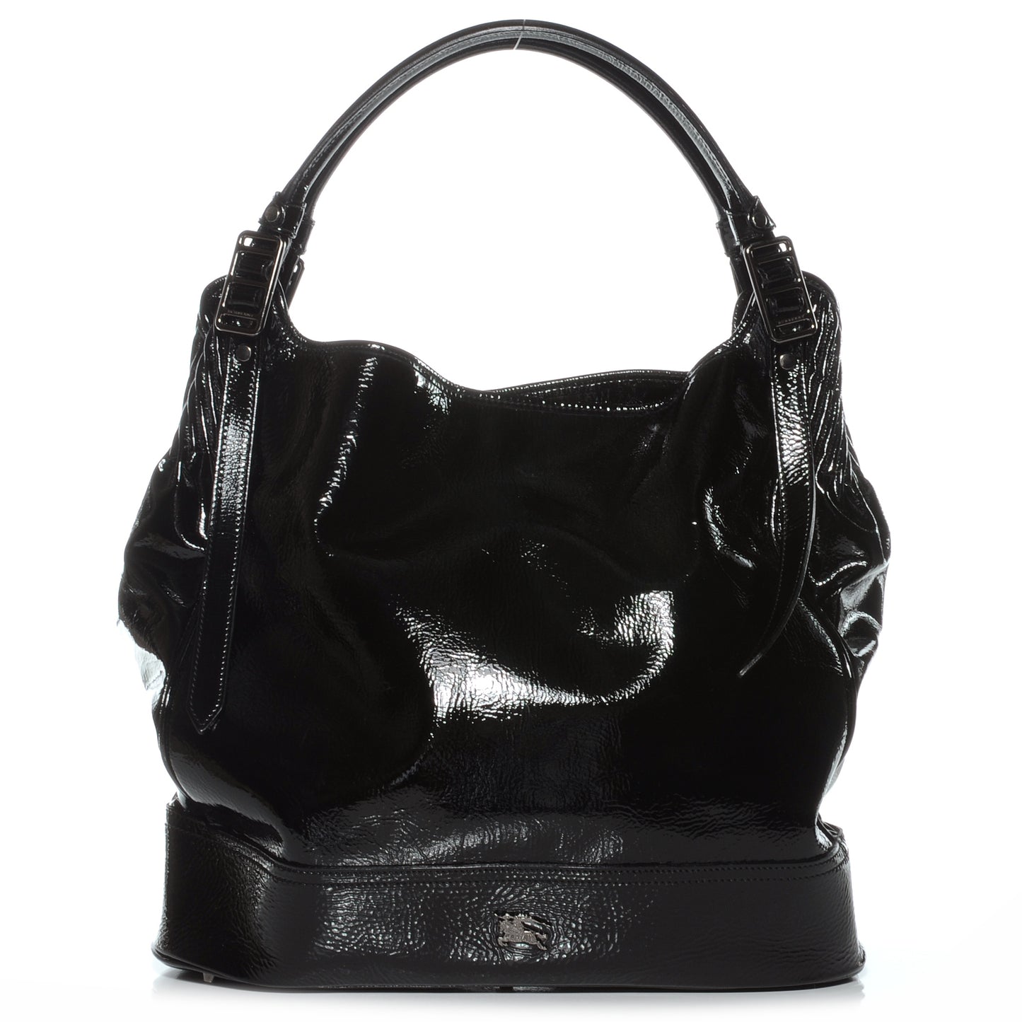 Patent Large Satchel Black