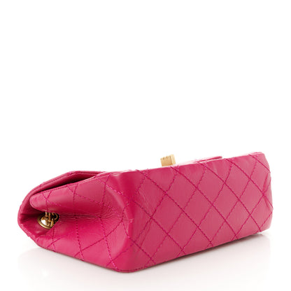 Chanel Aged Calfskin Quilted 2.55 Reissue Mini Flap Fuchsia 4 of 10