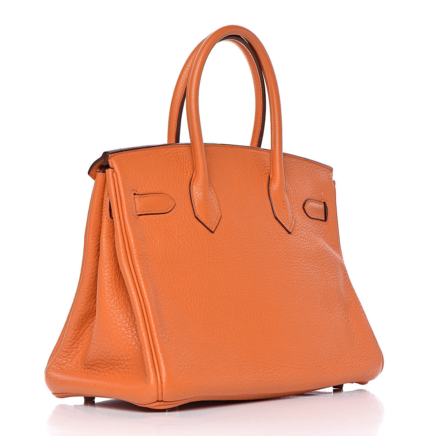 Hermes Taurillon Clemence Birkin 30 Orange 3 of 36