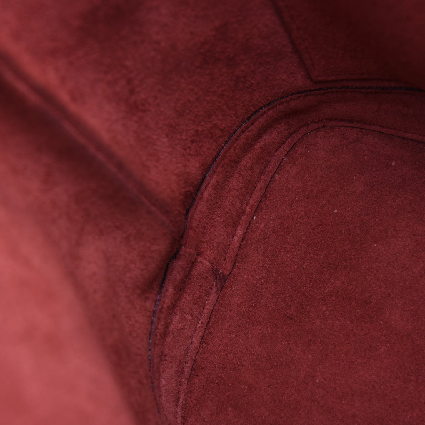 Smooth Calfskin Buckle Bucket Bag Burgundy