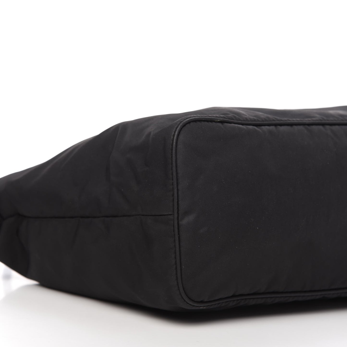 Tessuto Nylon Saffiano Shopping Tote Black