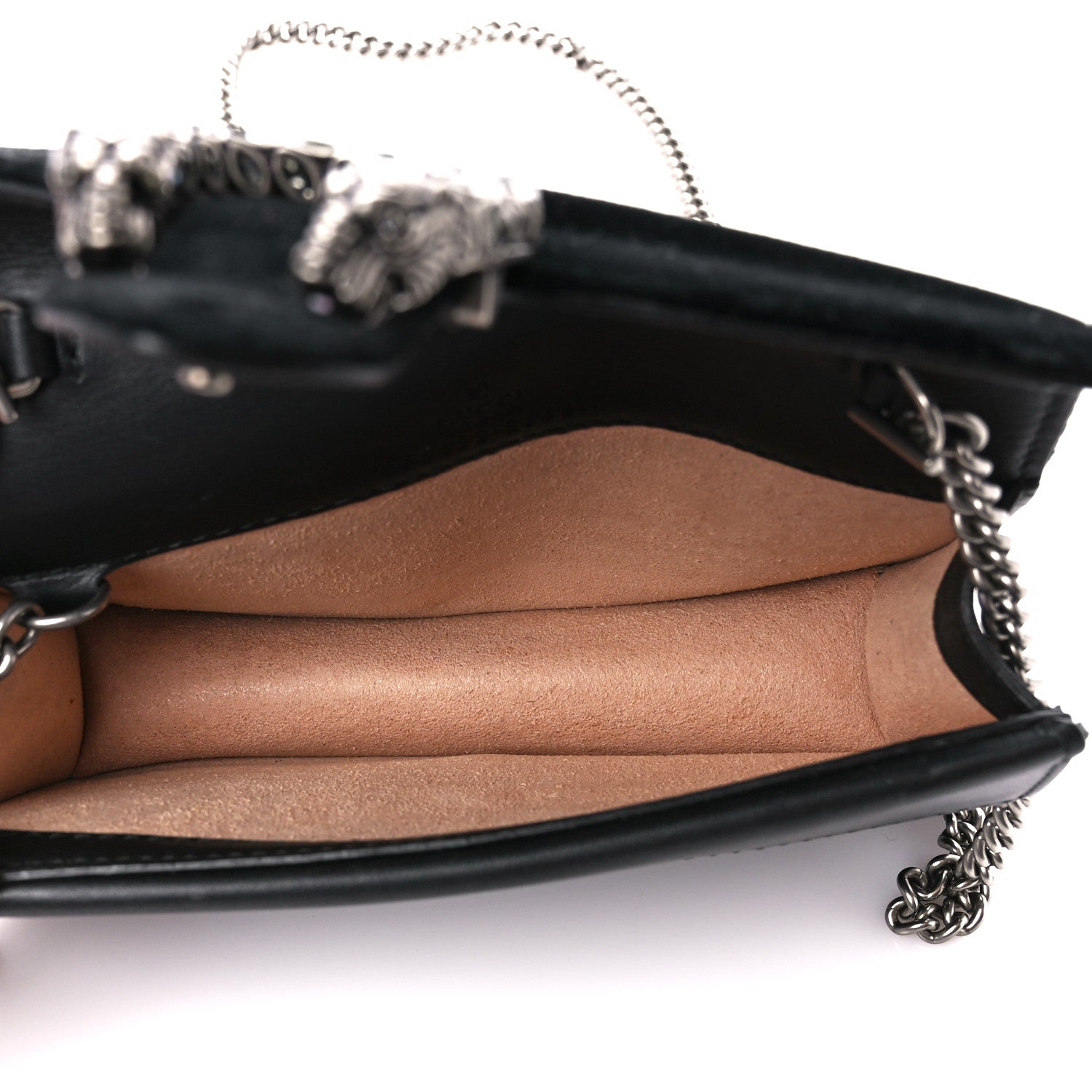 Gucci Suede Super Mini Dionysus Shoulder Bag Black 5 of 11