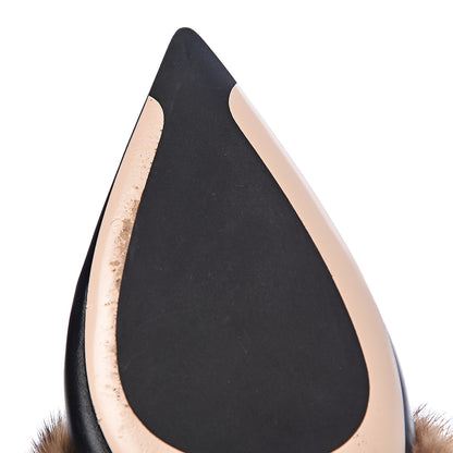 Fendi Calfskin Mink Fur FF Flat Mules 40 Black 9 of 12