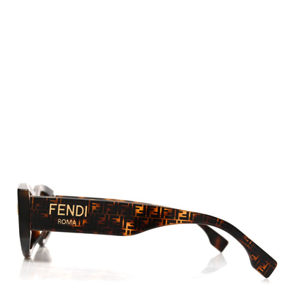 Fendi Acetate Fendi Roma Oval Sunglasses FE40125I Havana 3 of 6