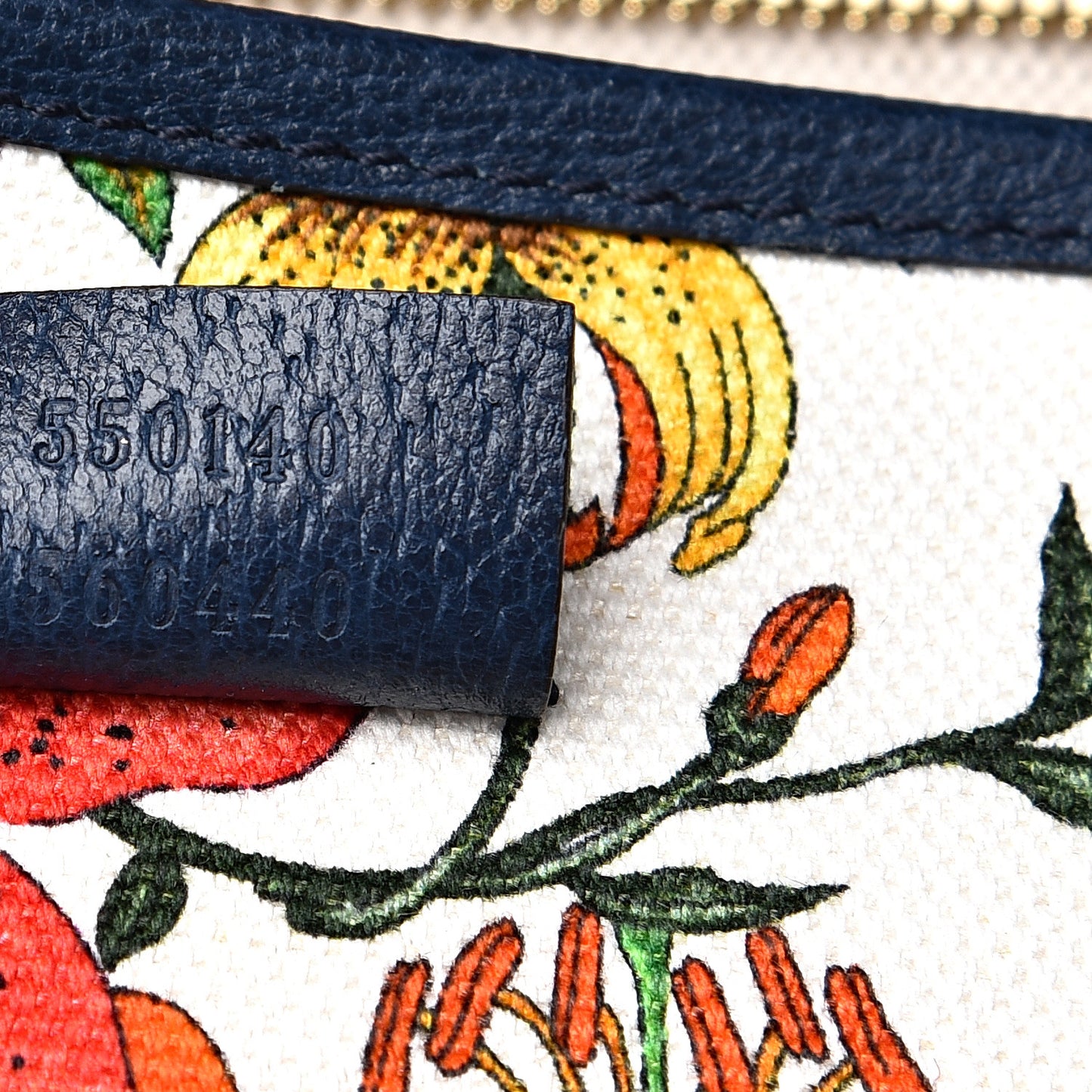 Canvas Large Flora Tote Navy Multicolor