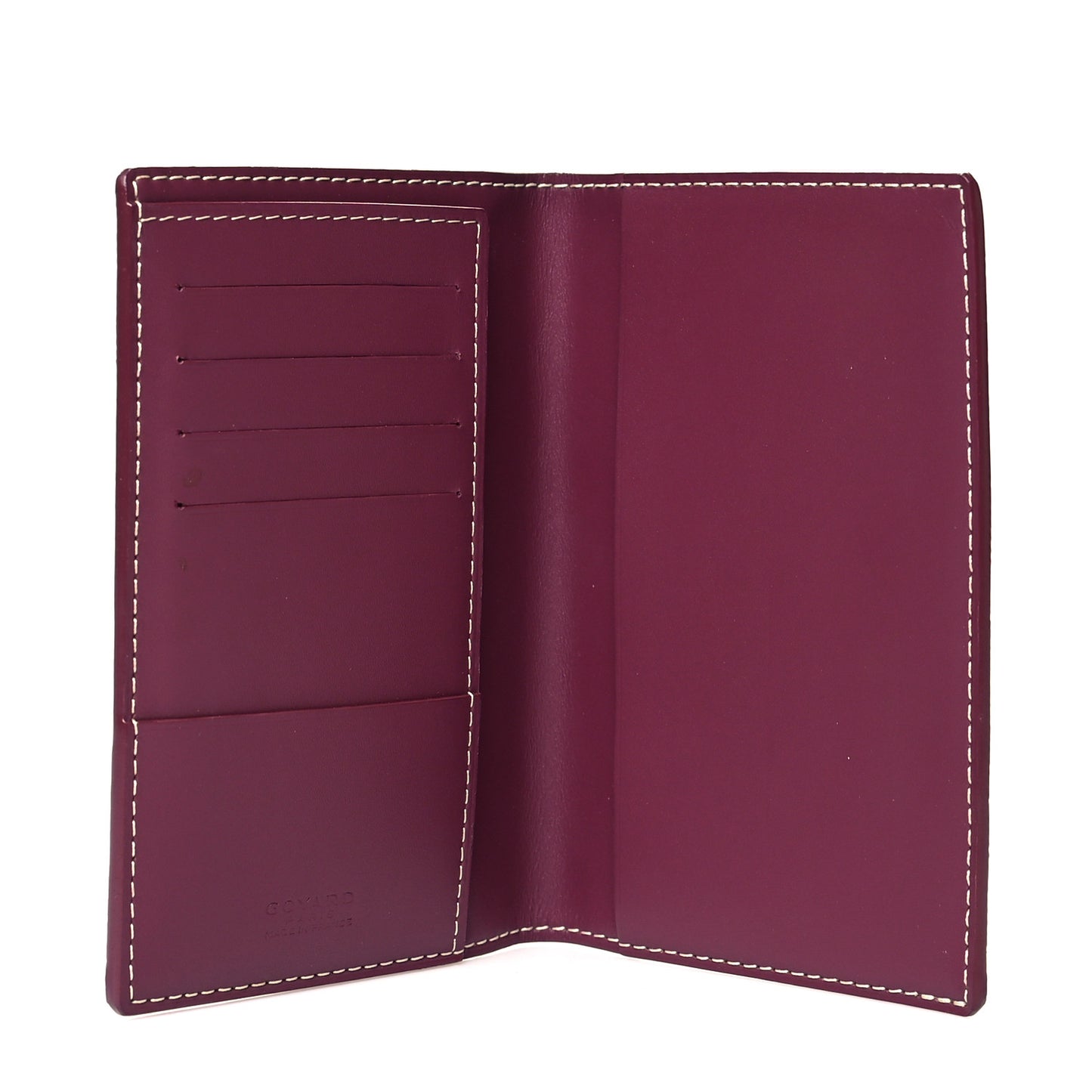 Goyardine Passport Wallet Burgundy