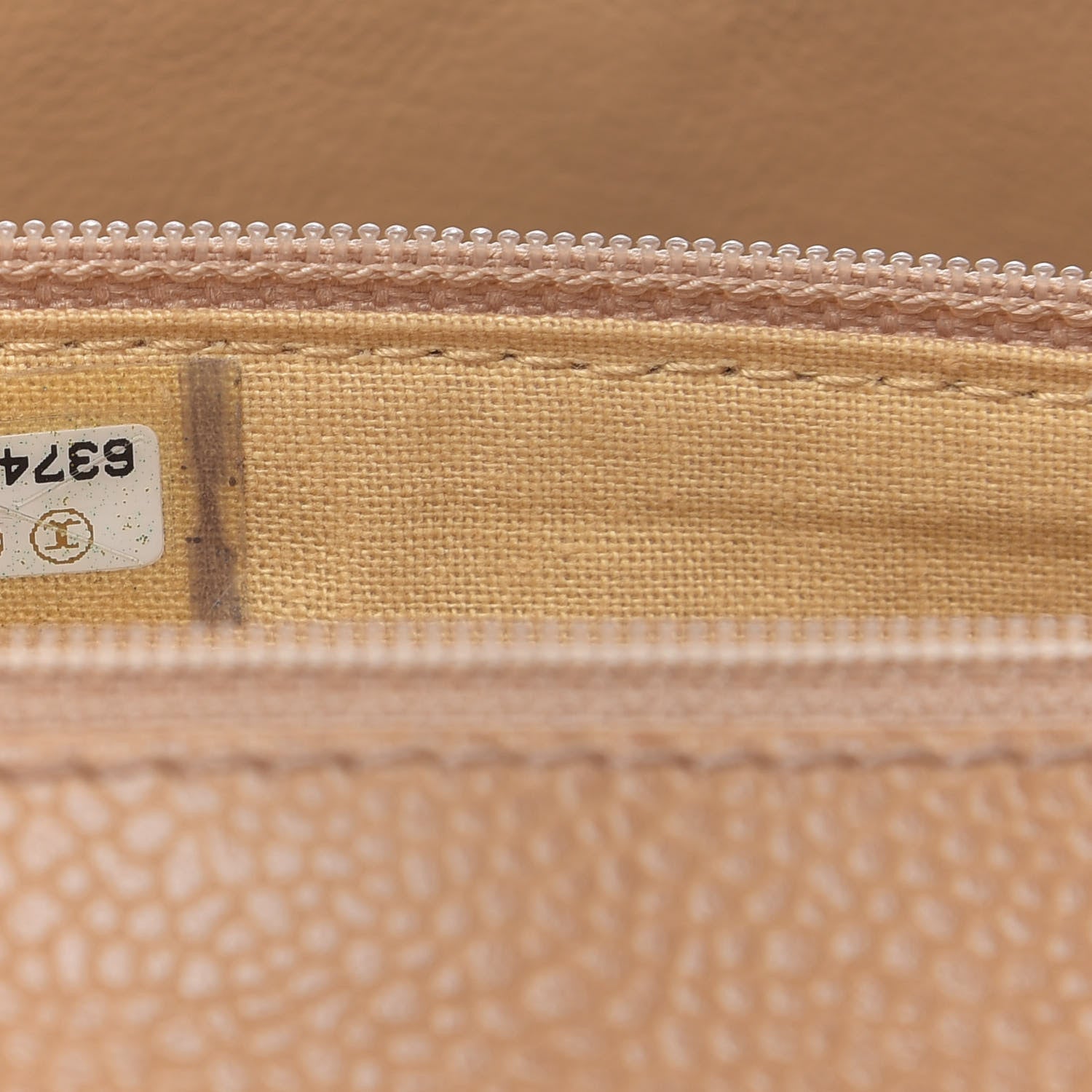 Chanel Caviar Quilted Jumbo Kelly Flap Beige 9 of 10